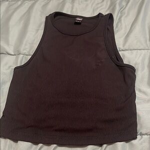 Black Ribbed Tank Top